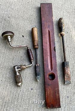 Lot Of 4 Antique Vintage Tools Woodworking Tools Machining Tools Collectible