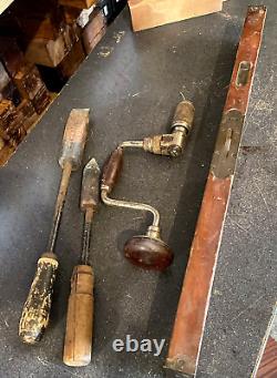 Lot Of 4 Antique Vintage Tools Woodworking Tools Machining Tools Collectible