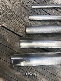 Lot Of 5 Vintage Sorby Gouge Chisels Lathe Woodworking Excellent Condition