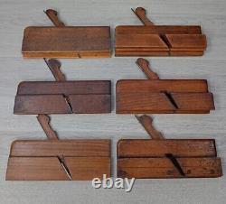 Lot Of 6 Vintage Wooden Beading Moulding Planes