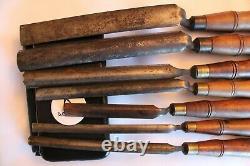 Lot Of 7 Antique Vintage Buck Woodworking Crank Neck Chisels Gouges