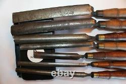 Lot Of 7 Antique Vintage Buck Woodworking Crank Neck Chisels Gouges