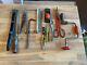 Lot Of Vintage Woodworking Hand Tools Antique Drill Trimmers File Stanley