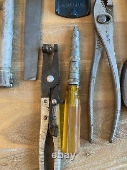 Lot Of Vintage Woodworking Hand Tools Antique Drill Trimmers File Stanley