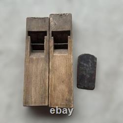Lot of 2 Japanese Kanna Hand Planes with Spare Blade Carpentry Woodwork Tool