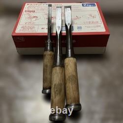 Lot of 3 Japanese Nomi Chisels 9mm 15mm 18mm Ouchi Professionally Resharpened