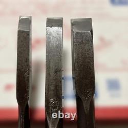 Lot of 3 Japanese Nomi Chisels 9mm 15mm 18mm Ouchi Professionally Resharpened
