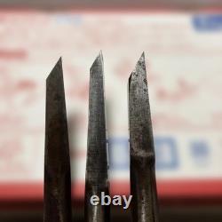 Lot of 3 Japanese Nomi Chisels 9mm 15mm 18mm Ouchi Professionally Resharpened