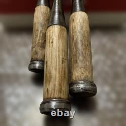Lot of 3 Japanese Nomi Chisels 9mm 15mm 18mm Ouchi Professionally Resharpened