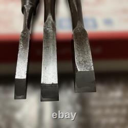 Lot of 3 Japanese Nomi Chisels 9mm 15mm 18mm Ouchi Professionally Resharpened