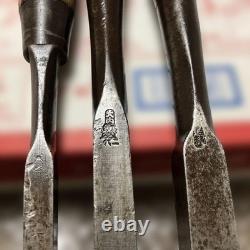 Lot of 3 Japanese Nomi Chisels 9mm 15mm 18mm Ouchi Professionally Resharpened