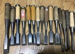 Lot of 36 Japanese Vintage Chisel Nomi Carpentry Tool wood working Japan