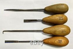 Lot of 4 DIOBSUD FORGE Wood Carving Whittling Woodworking Tools Chisels Gouges