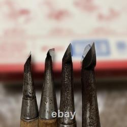 Lot of 4 Japanese Nomi Chisels 23mm 27mm 29mm 40mm Professionally Resharpened