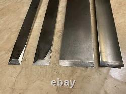 Lot of 4 Vintage Buck Bros. Woodworking Chisels -Firmer Bevel & Gouge Cast Steel