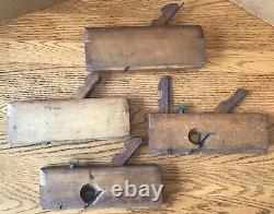 Lot of 5 Antique Woodworking Plough & Molding Block Planes Stothert, H. L. James