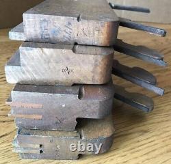 Lot of 5 Antique Woodworking Plough & Molding Block Planes Stothert, H. L. James