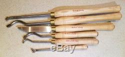 Lot of 6 Robert Sorby Wood Lathe Turning Tools, chisel woodturning, England