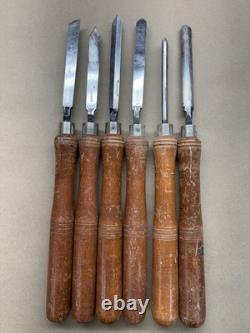 Lot of 6 Shapleigh's Woodworking Lathe Chisel/gouge