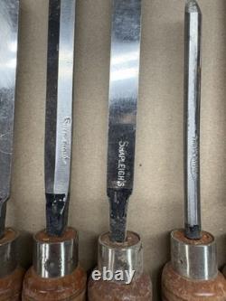 Lot of 6 Shapleigh's Woodworking Lathe Chisel/gouge