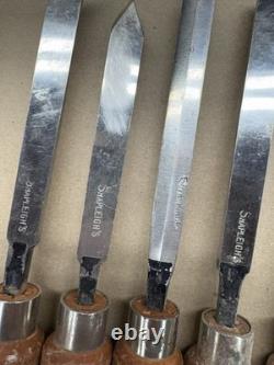 Lot of 6 Shapleigh's Woodworking Lathe Chisel/gouge