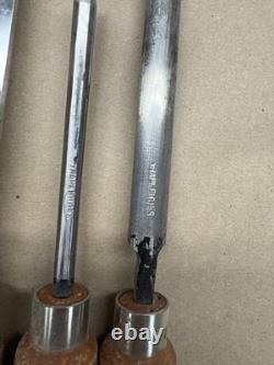 Lot of 6 Shapleigh's Woodworking Lathe Chisel/gouge
