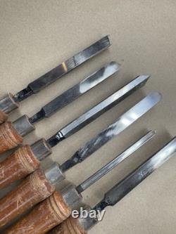 Lot of 6 Shapleigh's Woodworking Lathe Chisel/gouge