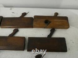 Lot of 8 Wooden Vintage Moulding Planes Antique Carpenters Tools A27