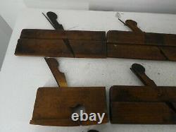 Lot of 8 Wooden Vintage Moulding Planes Antique Carpenters Tools A27