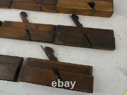 Lot of 8 Wooden Vintage Moulding Planes Antique Carpenters Tools A27