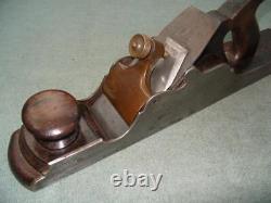 Lovely 17 1/2 Steel dovetailed jointer plane, Rosewood/Walnut Infill