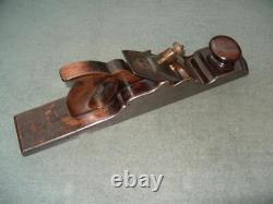 Lovely 17 1/2 Steel dovetailed jointer plane, Rosewood/Walnut Infill