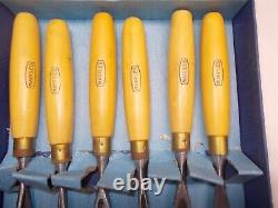 MARPLES M60A Set of (6) Woodworkers Vintage Carving Tools, Sheffield England
