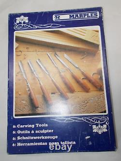 MARPLES M60A Set of (6) Woodworkers Vintage Carving Tools, Sheffield England