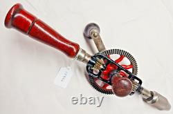 Millers-Falls Nice Vtg. No. 2 Woodworkers Hand Drill, Bits in Handle, 1931-1957