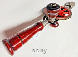 Millers-Falls Nice Vtg. No. 2 Woodworkers Hand Drill, Bits in Handle, 1931-1957
