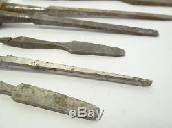 Mixed Antique & Vintage Lot Used Chisels Woodworking Punches Tools Sheffield