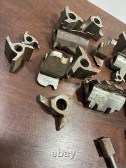 Mixed Lot Shaper Molder Cutter Heads & Knives Steel Woodworking Tooling Parts