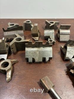 Mixed Lot Shaper Molder Cutter Heads & Knives Steel Woodworking Tooling Parts