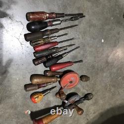 Mixed Lot of Vintage Screwdrivers Tools Set Woodworking Collection Antique
