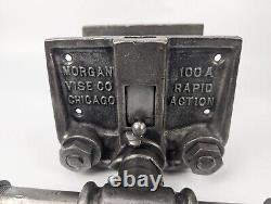 Morgan 100A Rapid Action 7 Woodworking Vise Vintage Bare Metal Resto