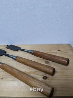 NOMI Chisel Japanese Carpentry Woodworking Tool 24 42 28mm Set Lot of 3