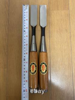 NOMI Chisel Japanese Carpentry Woodworking Tool 24mm Set Lot of 2