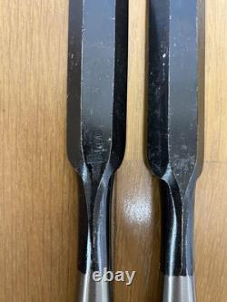 NOMI Chisel Japanese Carpentry Woodworking Tool 24mm Set Lot of 2