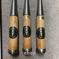 NOMI Chisel Japanese Carpentry Woodworking Tool 36mm Set Lot of 3