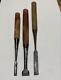 NOMI Chisel Japanese Carpentry Woodworking Tool 9 15 24mm Set Lot of 3