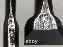 NOMI Chisel Japanese Carpentry Woodworking Tool 9 15 24mm Set Lot of 3