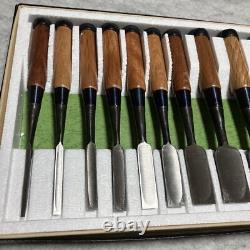 NOMI Chisel Japanese Carpentry Woodworking Tool Lot of 10 Set #R-0226