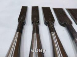 NOMI Chisel Japanese Carpentry Woodworking Tool Lot of 6 Set B-7