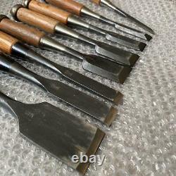NOMI Chisel Japanese Carpentry Woodworking Tool Lot of 8 A-10